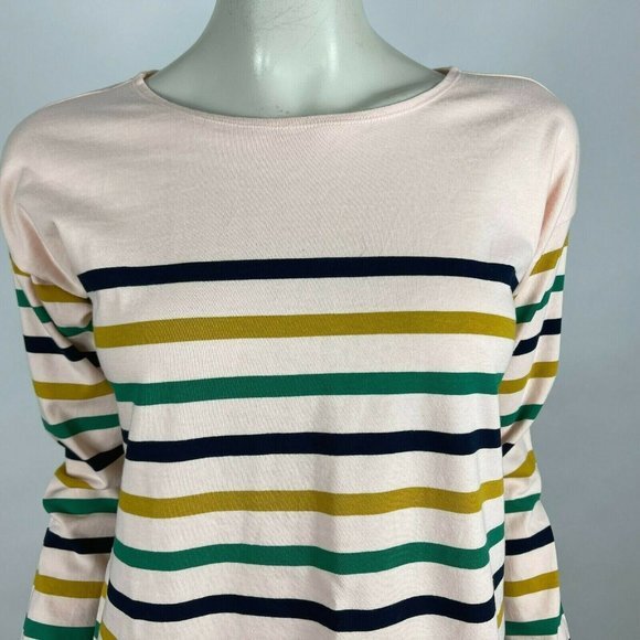 J Crew Striped Boatneck Cotton Tunic Long Sleeve Stretch Pullover Women S NWT - Picture 7 of 10